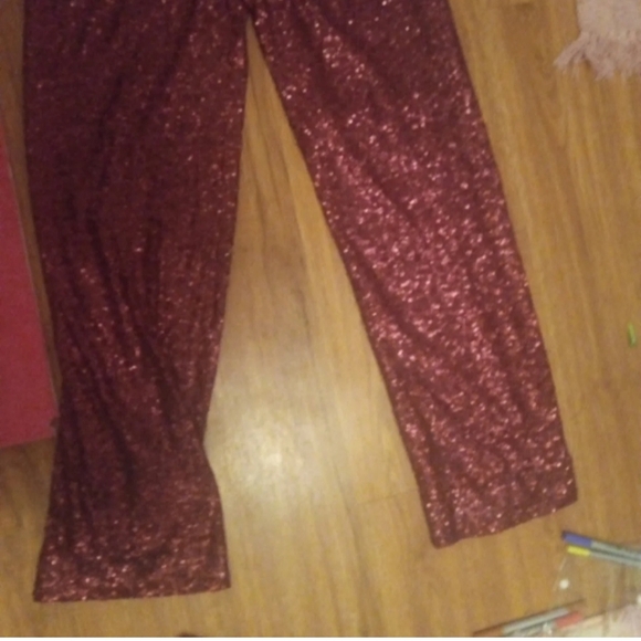 Sparkling Red Sequin Pants - Picture 9 of 9